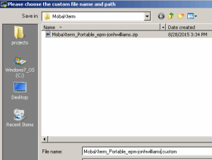 save the customizations as a file for reuse